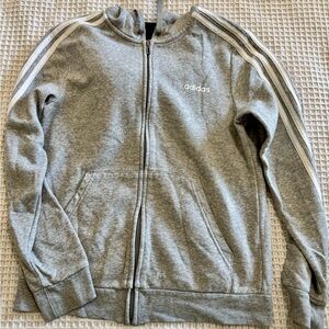 Adidas Gray Athletic Zip-Up Jacket